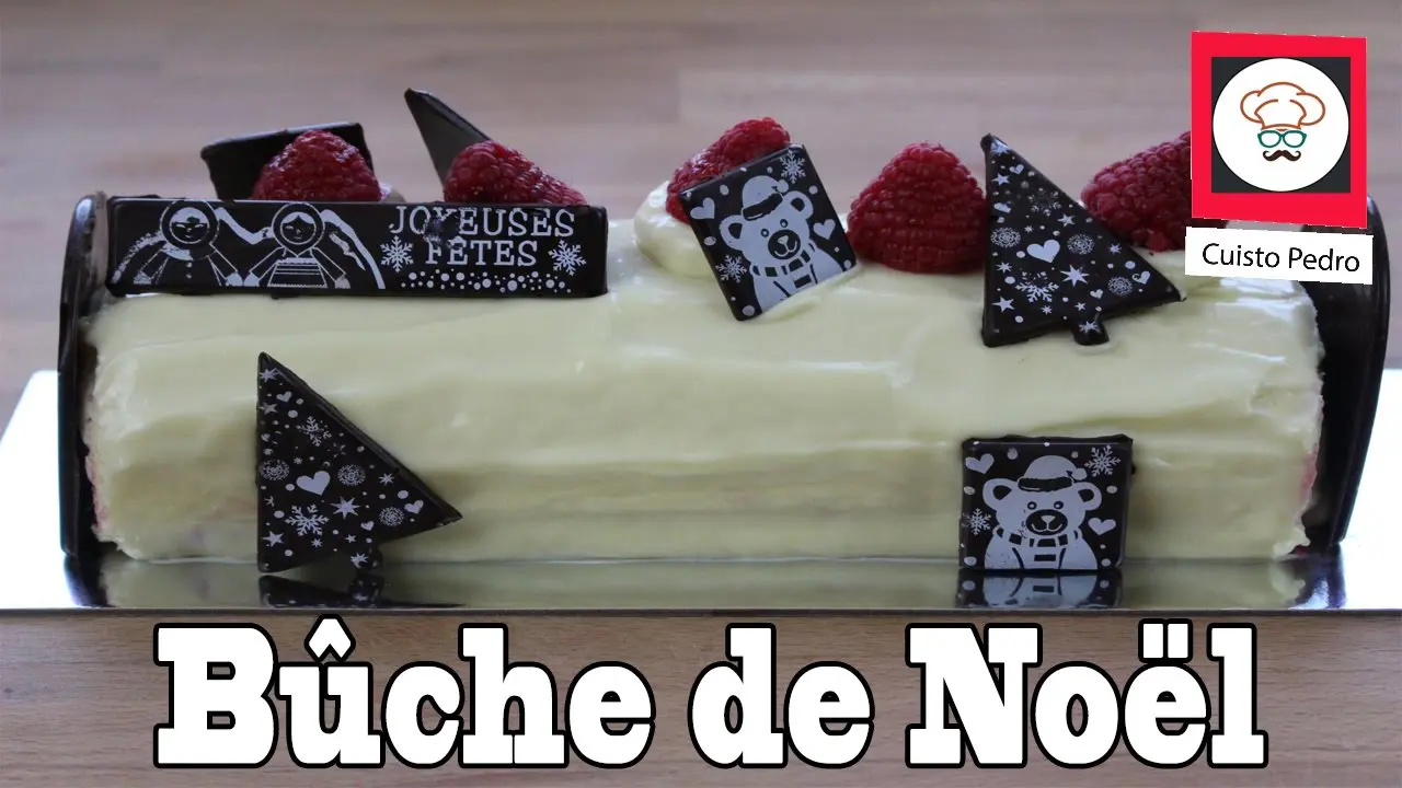 Recette bûche de noël framboise chocolat blanc Thermomix TM5