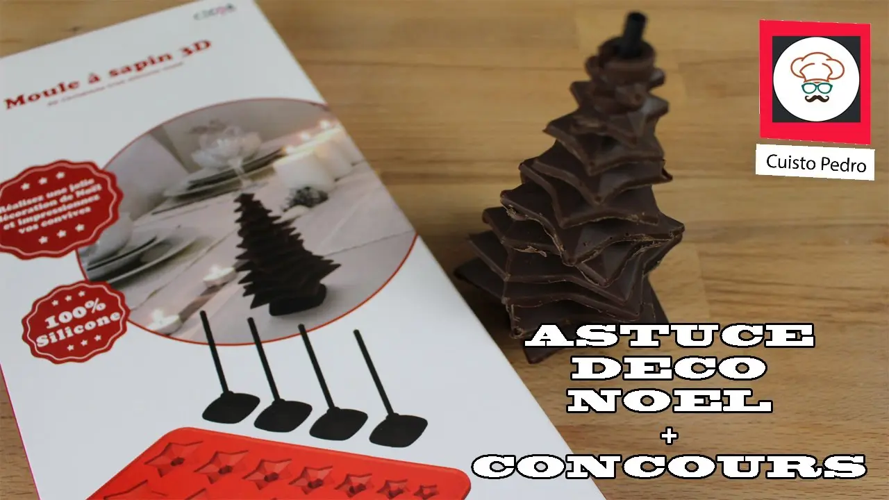 Astuce déco de table de noël sapin chocolat comestible + concours
